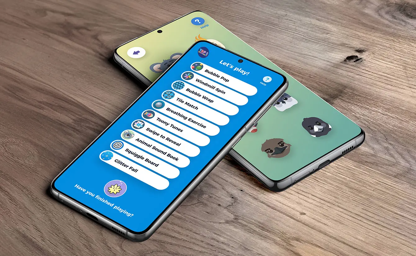 Tap 2 Distract activities displayed on mobile devices